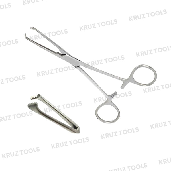 Allis Tissue Forcep Curved - 7.5" (5 x 6 teeth)