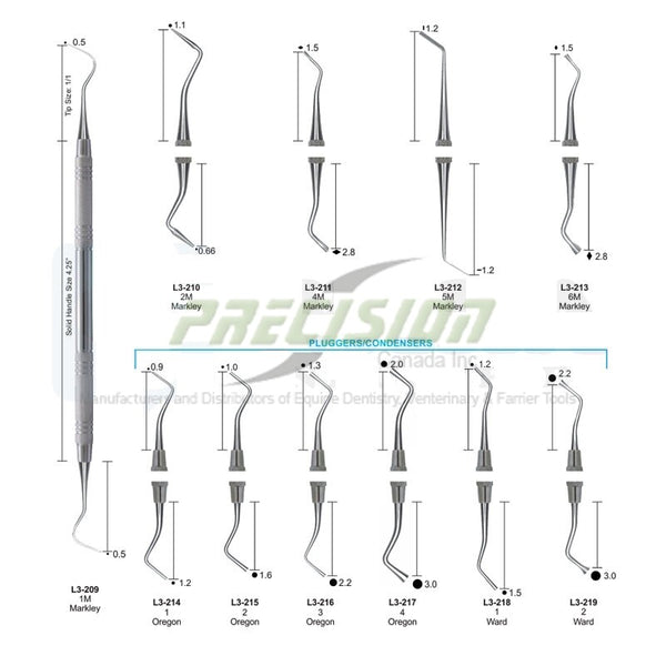 2 Ward Restorative Instrument 8mm Hollow Handle