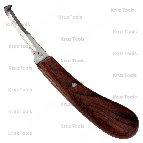 Hoof Knife (Double Edge) with Wooden Handle